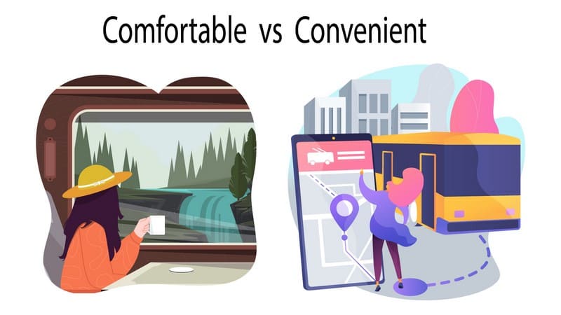 разница между comfortable и convenient